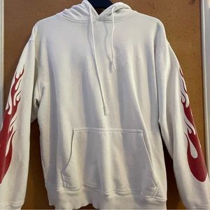 brandy mellville / john gat red flame hoodie!! hard to fine/rare